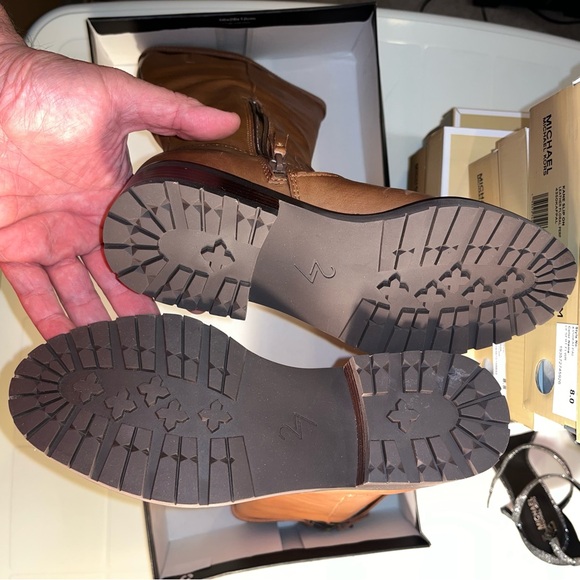 New 27 edit naturalizer cayce leather chestnut boots wide calf size 8.5 M - Picture 11 of 15